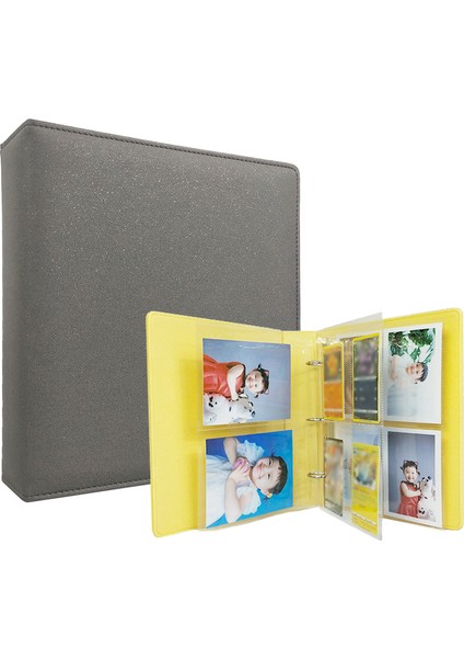 Lacivert Takım Elbise A5 3 Halka Plrbok A5 Parıltılı Deri Fotoğraf Kartları Albümü 3 Yüzük 7.6×9.8mm Kawaii Sevimli Bağlayıcı Fotocard 20 Sayfa 4 Cep Kollu 80 Fotoğraf (Yurt Dışından)