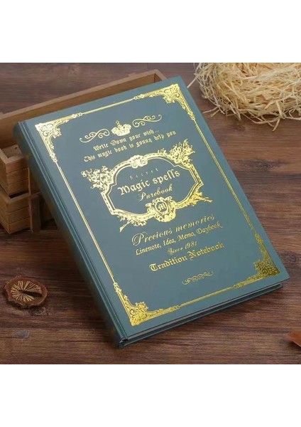 C A5 Sert Kapak Retro Süper Kalın A5 Günlüğü Avrupa Tarzı Dizüstü Öğrenci Kırtasiye Ofis Dizüstü Eskiz Defteri (Yurt Dışından)