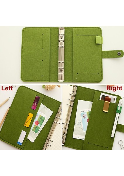 Açık Gri A5 A5 A6 Keçe Kabuk Kumaş Defter Gevşek Yaprak Defter Kağıdı Planlayıcısı Iç Sayfa Telli Defter Kırtasiye Hediye Gezgin Dergisi (Yurt Dışından)
