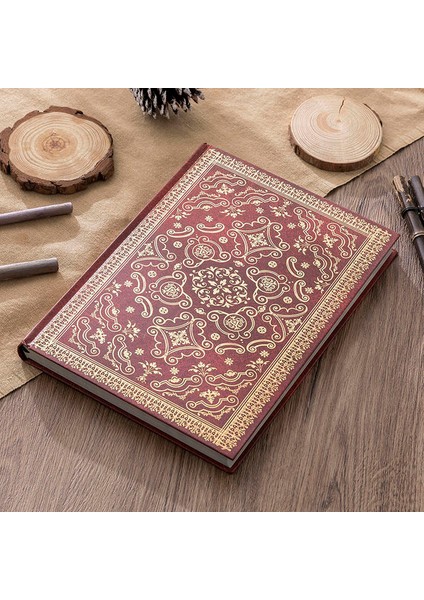 Kırmızı B5 Ekstra Kalın Retro Yatay Çizgi Defter B5 Avrupa Tarzı Ciltli Defter Öğrenci Kırtasiye 1 Adet (Yurt Dışından)