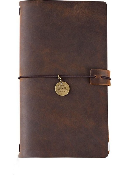 Kahve A5 Seyahat Not Defteri Retro Deri Günlük Dıy El Yapımı Vintage Planlayıcısı Not Defteri Taşınabilir Sketchbook Öğretmen Okul Hediye 192 Sayfa (Yurt Dışından)