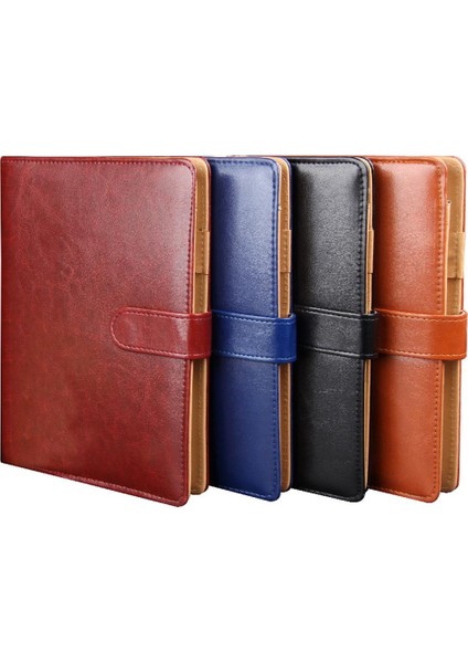 Şarap Kırmızı A5 Halka Bağlayıcı Dergisi Doldurulabilir Planlayıcısı Suni Deri Defter Kart Cebi ile Retro Kabuk Tasarımı Dokunmak Rahat (Yurt Dışından) indirimleri