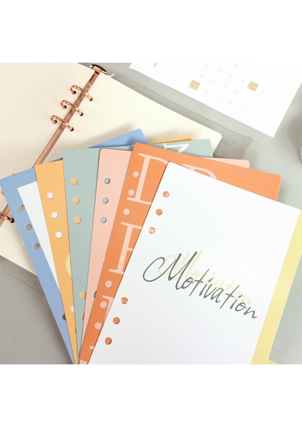 6 Adet A5 A5 Mavi Pembe Kağıt Endeksi Bölücü 6 Delik Bağlayıcı Planlayıcısı Dizüstü Kırtasiye Defter Kağıdı Bölücü Aksesuarları (Yurt Dışından) modelleri
