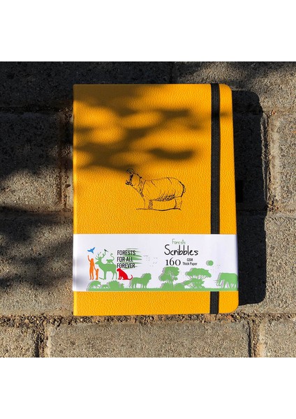Sarı Noktalı 160 Sayfa Buke Bullet Nokta Izgaralı Defter Noktalı Günlük Çizim Eskiz DEFTERI-160GSM Kağıt, Iç Cepli, Numaralı Sayfa P1- P160 (Yurt Dışından)