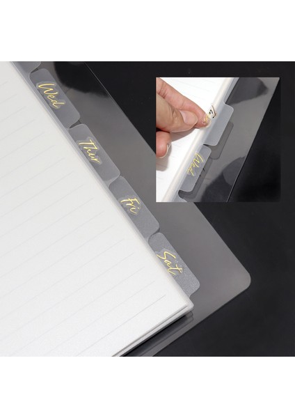 Gül Altın Etiket A6 Sharkbang 6 Adet/12 Adet Pvc Şeffaf A5 Defter Spiral Bağlayıcı Dizin Ayırıcı Sayfa Bölücüler Günlüğü Kitap Etiket Kırtasiye (Yurt Dışından) fırsatları