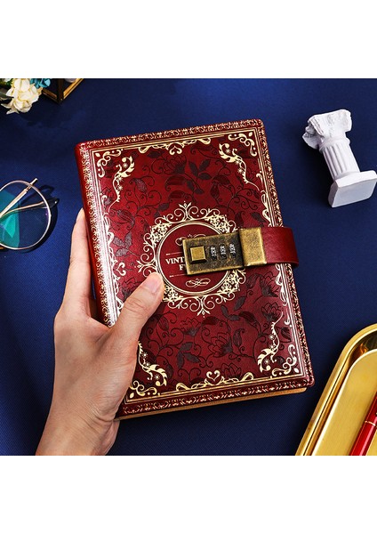 Bir B6 B6 Retro Şifre Kitap Kilitli Günlüğü Yaratıcı El Defter Öğrenci Not Defteri Kırtasiye Dizüstü (Yurt Dışından)