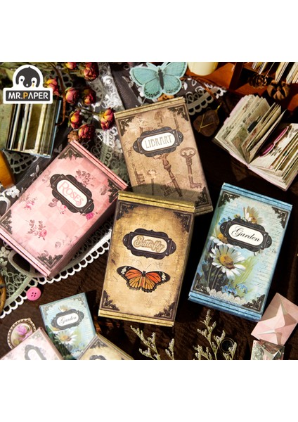 S19568-2 Mr.paper 4 Stilleri 60 Adet/kitap Vintage Etiket Mini El Kitabı Kelebek Çiçek Bitki Yazılabilir Defter Dıy Malzeme Okul Malzemeleri (Yurt Dışından) fiyatları