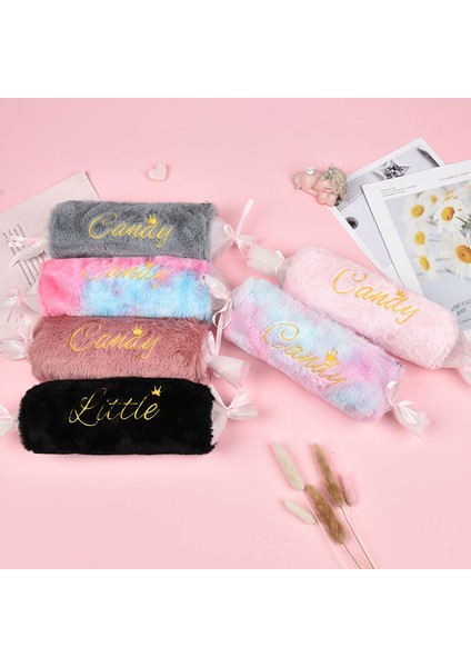 Pembe Yaratıcı Şeker Peluş Kalem Kutusu Sevimli Kalem Çantası Okul Malzemeleri Saklama Çantası Öğrenci Renkli Kalem Kutusu Kızlar Kalem Çantası Çocuk Hediyeler (Yurt Dışından) fiyatları