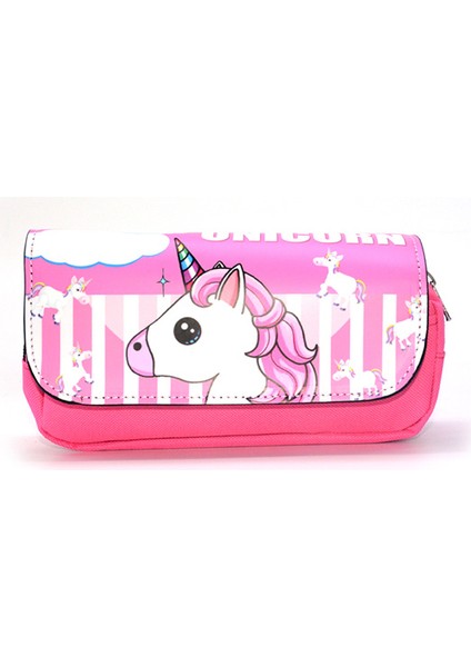 Stil 4 Unicorn Kalem Kutusu Kawaii Okul Kalem Kutusu Büyük Kapasiteli Kalem Kutusu Trousse Scolaire Kırtasiye Çift Fermuarlı Sevimli Kalem Çantaları (Yurt Dışından)