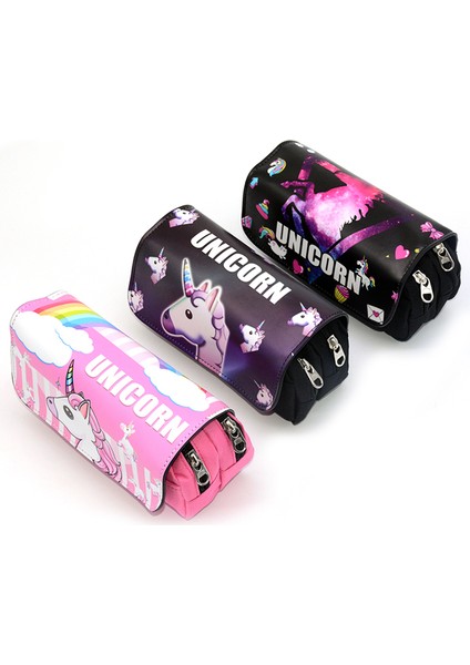 Stil 4 Unicorn Kalem Kutusu Kawaii Okul Kalem Kutusu Büyük Kapasiteli Kalem Kutusu Trousse Scolaire Kırtasiye Çift Fermuarlı Sevimli Kalem Çantaları (Yurt Dışından) indirimleri