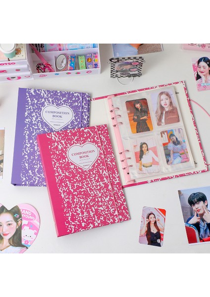 Siyah Moda A5 Ciltli Defter Dergi Kapağı Ins Bandaj Fotoğraf Kartları Çıkartmalar Kitap Fotoğraf Kartları Organzier Kırtasiye Toplama (Yurt Dışından) indirimleri