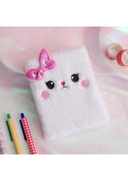 14.5X11 Cm-C Karikatür Ayı Kilitli Peluş Dizüstü Kravat Boyalı Çok Renkli A5 Günlüğü Kitap Kızlar El Hesabı Kitap Hediye Kırtasiye Okul Malzemeleri (Yurt Dışından)