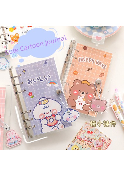 Stil 3 100 Yaprak Kore Sevimli Karikatür Dizüstü Gevşek Yaprak Ayrılabilir Kitap Kawaii Ayı Karalama Defteri Dergisi Planlayıcısı Dizüstü Öğrenci Için (Yurt Dışından)