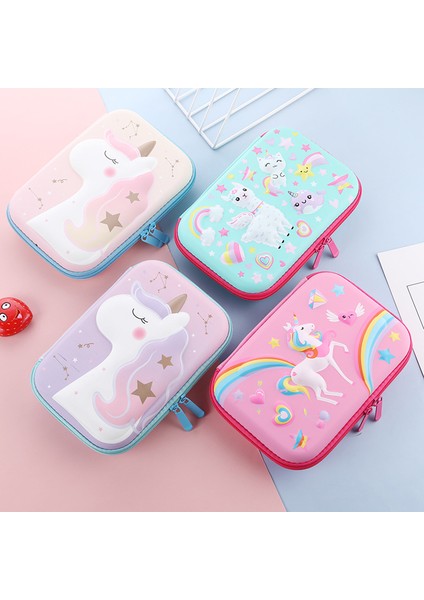 Butik Kalem Kutusu Unicorn Kalem Kutusu Kawaii Kırtasiye Kalem Kutusu Trousse Scolaire 3D Kalem Kutusu Okul Malzemeleri Estuche Escolar Sevimli Kalem Kutusu (Yurt Dışından)