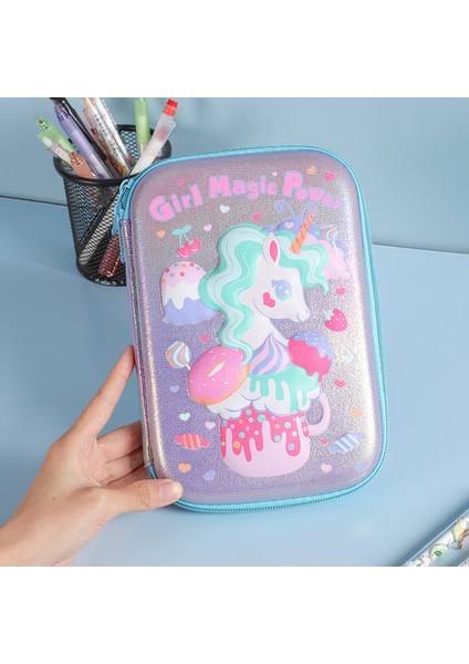 Butik Kalem Kutusu Unicorn Kalem Kutusu Kawaii Kırtasiye Kalem Kutusu Trousse Scolaire 3D Kalem Kutusu Okul Malzemeleri Estuche Escolar Sevimli Kalem Kutusu (Yurt Dışından)