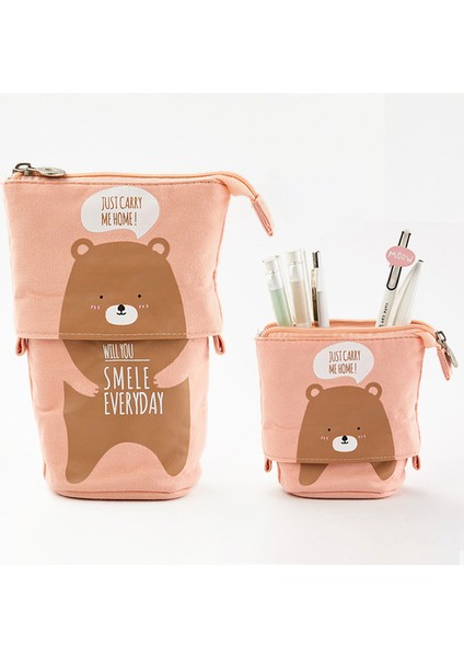 Ayı Sevimli Kedi Okul Kalem Kutusu Kız Erkek Kalem Kutusu Tuval Kartuş Kalem Çantası Kawaii Unicorn Kalem Kutusu Kırtasiye Kore Ceza Kiti (Yurt Dışından)