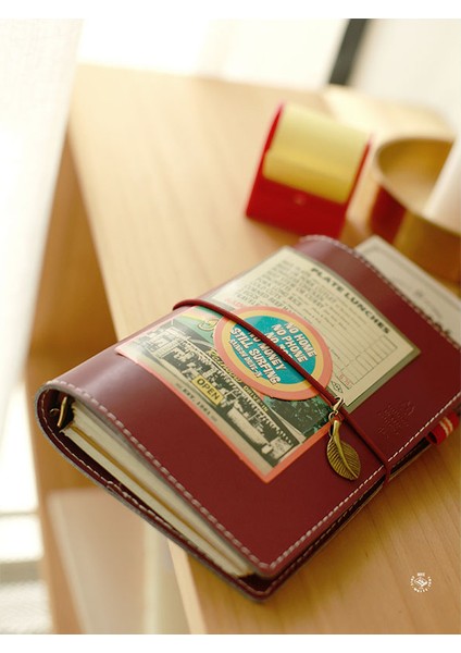 A6 Set 5 In 1 Vintage Orman Günlük Defter Gevşek Yaprak Deri Kapak A5/a6 Tn Bağlayıcı Defter Bütçe Kitap Gündem Planlayıcısı Sevimli Organizatör (Yurt Dışından)