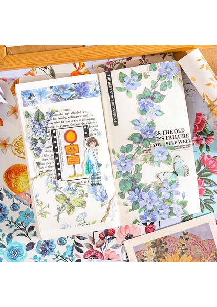 Bir Yoofun 100 Sayfa Büyük Boy Estetik Çiçek Bahçesi Scrapbooking Dekor Malzeme Kağıtları Arka Plan Kağıdı Dergisi Günlüğü Zanaat (Yurt Dışından) fırsatları