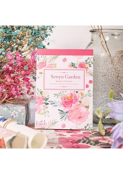 Bir Yoofun 100 Sayfa Büyük Boy Estetik Çiçek Bahçesi Scrapbooking Dekor Malzeme Kağıtları Arka Plan Kağıdı Dergisi Günlüğü Zanaat (Yurt Dışından) indirimleri
