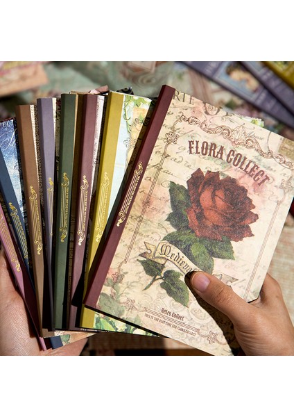 G Yoofun 40 Tekrarlanmayan Büyük Boy Vintage Malzeme Kağıt Çift Taraflı Malzeme Kitap Retro Scrapbooking Günlük Tutma Dekor Kırtasiye (Yurt Dışından)