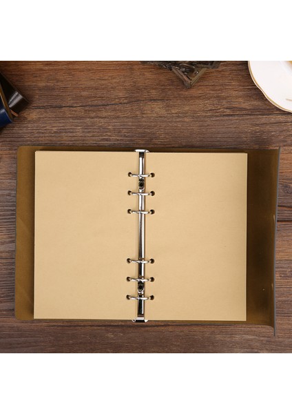 Gri Büyük 165X235MM Retro Vintage Deri Kapak Defter Boş Günlüğü Korsan Tasarım Kağıt Not Defteri Değiştirilebilir Gezgin Not Defteri Kırtasiye Tedarik (Yurt Dışından)