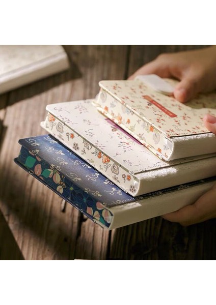 B2 18.6cm x 12.8cm Sharkbang 128 Sayfa A5 Kanvas Vintage Çiçek Defter Günlükleri Aylık Haftalık Günlük Planlayıcı Çalışma Çalışma Not Defteri Gündemi (Yurt Dışından)