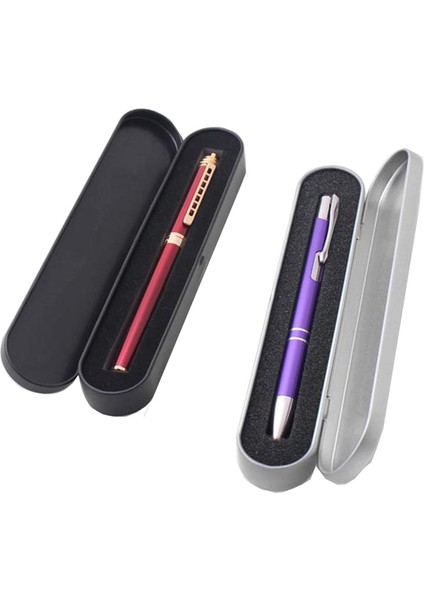 Açık Yeşil Gümüş Siyah Metal Kalem Kutusu Yüksek Kaliteli Koruma Kutusu Dolma Kalem Kalemler Kırtasiye Hediye Kutusu Ofis Okul Malzemeleri (Yurt Dışından) fırsatları