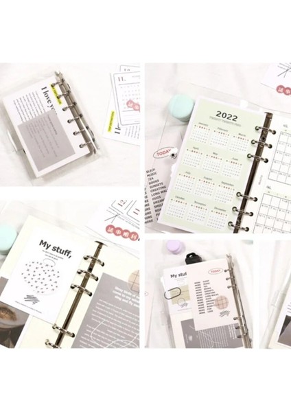 A5 2023 Seti 2023 Takvim Ins Rüzgar Şeffaf Pvc Gevşek Yaprak Kitap Defter Kabuk A5 A6 A7 Gevşek Yaprak Defter Dergisi Seti (Yurt Dışından)