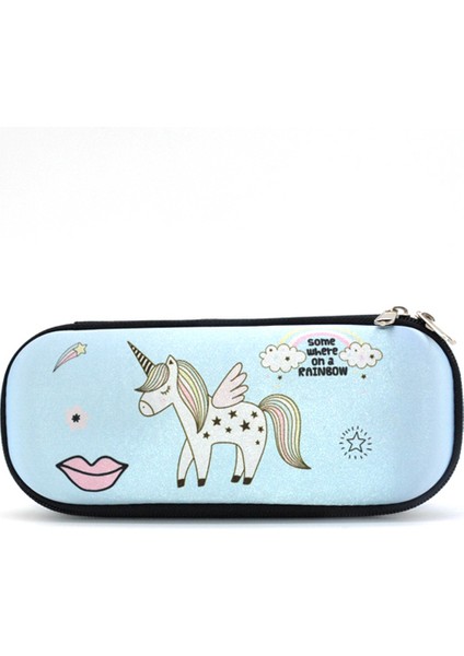 Mavi Unicorn Kalem Kutusu Estojo Escola Kalemlik Trousse Scolaire Stylo Kalem Kutusu Estuches Para El Colegio Okul Kalem Kutusu Crayon Licorne (Yurt Dışından)