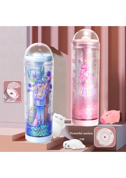 3 Quicksand Yeni 360° Quicksand Kalem Kutusu Tumbler Şeffaf Newmebox Malzemesi Escolar Kalem Kutusu Kaldırma Trousse Scolaire Okul Malzemeleri (Yurt Dışından) fiyatları