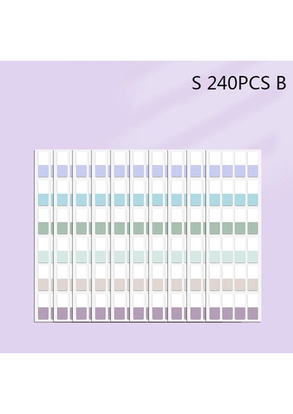S 240 Adet 7 Stil 60/120/240 Adet Çok Renkli Yapışkan Yazılabilir Yeniden Konumlandırılabilir Dizin Sekmeleri Sayfalar Için Bayraklar Kitap Işaretleri Okuma Notları (Yurt Dışından)