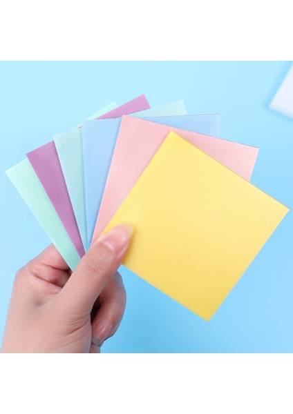Mor 4'lü Paket (4'lü Paket) 50 Ped/paket Şeffaf 3x3 Inç Yapışkanlı Not Bloknotları Bloknotlar Okul Kırtasiye Ofis Malzemeleri (Yurt Dışından) modelleri