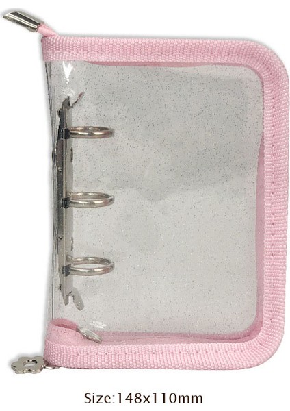 Mavi Kapak Sharkbang Mini 3 Halka Bağlayıcı Süt 3 Delik Fermuar Kapak Gevşek Yaprak Günlük Defter Trf Cep Not Defteri Okul Kırtasiye (Yurt Dışından)