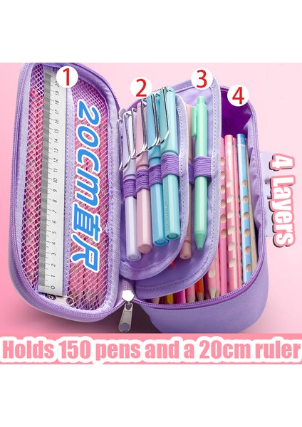Tavşan Pembe-Loc ile 3D Kawaii Kalem Kutusu Kilitli Unicorn Organizatör Kız Erkek Için Sevimli Kalem Kılıfı Kutusu Çanta Okul Ofis Malzemeleri Öğrenciler Kırtasiye (Yurt Dışından)