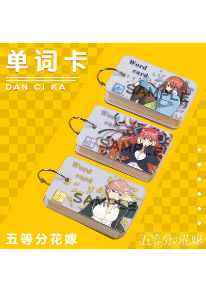 A-92 Nakano Itsuki 9x5.5 cm Özetin Özeti Beşizler Mini Gevşek Yaprak Defter Yırtılabilir Halka Toka Kelime Kitabı Kartı Kawaii Bloknot Çocuk Anime Kırtasiye (Yurt Dışından)