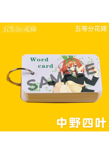 A-92 Nakano Itsuki 9x5.5 cm Özetin Özeti Beşizler Mini Gevşek Yaprak Defter Yırtılabilir Halka Toka Kelime Kitabı Kartı Kawaii Bloknot Çocuk Anime Kırtasiye (Yurt Dışından)