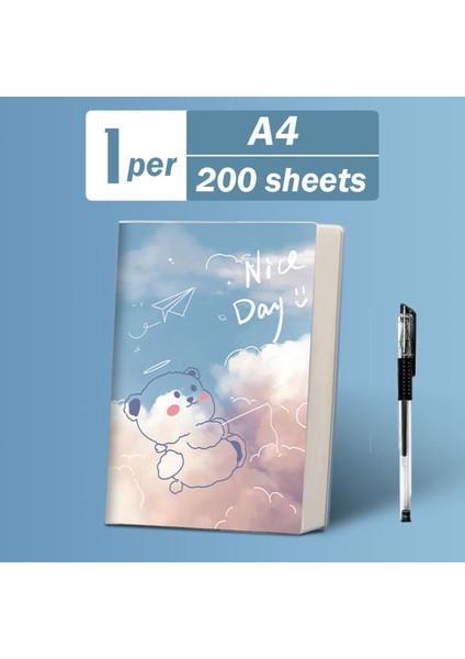 Stil 1 A4 A4 Dizüstü Yatay Çizgi Eskiz Defteri Kawaii Öğrenci Günlüğü Kırtasiye Planlayıcısı 400 Sayfa Ofis 365 Defterler Not Defteri Kırtasiye (Yurt Dışından)