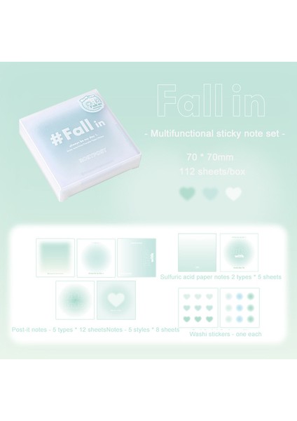 Bq-Fıdgn-02 112 Sayfa/kutu Ins Degrade Leke Lekeli Sülfürik Kağıt Bloknot Dıy Dergisi Scrapbooking Dekorasyon Sevimli Not Kağıdı Kırtasiye (Yurt Dışından)
