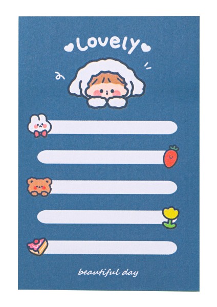 03 80 Sayfa/set Sevimli Mavi Ayı Bloknot Yapışkan Notlar Not Defteri Kırtasiye Okul Malzemeleri Kawaii Kırtasiye (Yurt Dışından)