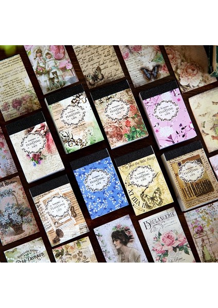 E Journamm 100 Adet/paket Çiçek Malzemeleri Kağıt Mini Kitap Dıy Scrapbooking Sanat Kolaj Fotoğraf Albümü Dekor Önemsiz Dergisi Kraft El Işi Kağıdı (Yurt Dışından) fiyatları