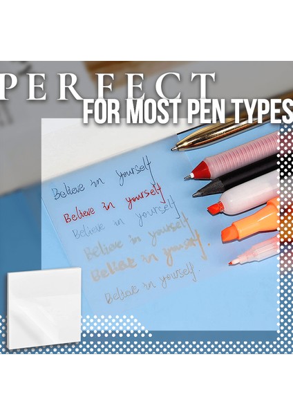 75X75MM-50SHEETS-Y Sihirli Saydam Yapışkan Notlar Su Geçirmez Pet Şeffaf Memo Etiket Not Kağıdı Günlük Yapılacaklar Listesi Paperlaria Okul Kırtasiye (Yurt Dışından) modelleri