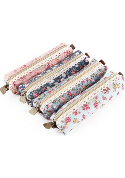 1 Adet Moda Mini Retro Çiçek Çiçek Dantel Kalem Şekli Kalem Çantası Makyaj Çantası Fermuarlı Kese Çanta (Yurt Dışından) fiyatları