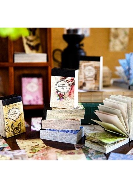 E Journamm 100 Adet/paket Çiçek Malzemeleri Kağıt Mini Kitap Dıy Scrapbooking Sanat Kolaj Fotoğraf Albümü Dekor Önemsiz Dergisi Kraft El Işi Kağıdı (Yurt Dışından) modelleri