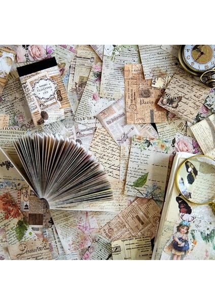 E Journamm 100 Adet/paket Çiçek Malzemeleri Kağıt Mini Kitap Dıy Scrapbooking Sanat Kolaj Fotoğraf Albümü Dekor Önemsiz Dergisi Kraft El Işi Kağıdı (Yurt Dışından) fırsatları