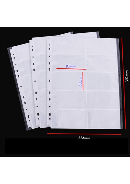 10 Cep A4 Plrbok 10 Paket A4 11 Delik Fotoğraf Albümü Sayfaları Kollu Bağlayıcı Dolum Fotokart Oyun Kartı Para Koleksiyonu Yüzük Defter 9 Cepler (Yurt Dışından)