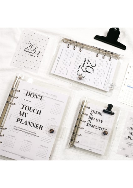 A7 2023 Seti 2023 Takvim Ins Rüzgar Şeffaf Pvc Gevşek Yaprak Kitap Defter Kabuk A5 A6 A7 Gevşek Yaprak Defter Dergisi Seti (Yurt Dışından)