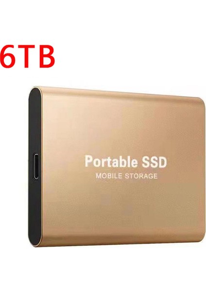 6 Tb Altın 2023 Taşınabilir Disko Duro Externo USB 3.1 Tip-C M.2 SSD Harici Sabit Disk 500 GB 1 Tb 2 Tb Flash Sürücü 8 Tb Dizüstü Bilgisayarlar Için Sabit Diskler (Yurt Dışından)