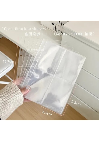 10 Adet Ultraclear Mınkys Dama Tahtası Kawaii A5 Kpop Fotocard Bağlayıcı Fotoğraf Kartları Kitap Depolama Albümü Ciltli Defter Kore Kırtasiye Toplayın (Yurt Dışından)