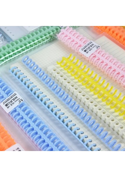 Sarı 10MM 5 Adet 30 Delik Gevşek Yapraklı Plastik Bağlama Halkası Spiral Halkalar 30 Delik A4 A5 A6 Kağıt Defter Kırtasiye Ofis Malzemeleri (Yurt Dışından)
