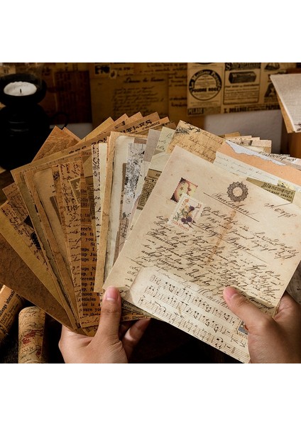 C Yoofun 30 Sayfa Vintage Malzeme Kağıt Scrapbooking Dergisi Günlüğü Kolaj Önemsiz Arka Plan Dekorasyon Retro Kırtasiye (Yurt Dışından) fiyatları